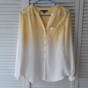 5for$10 Women's Button-up Long Sleeve Sheer Top Size PM